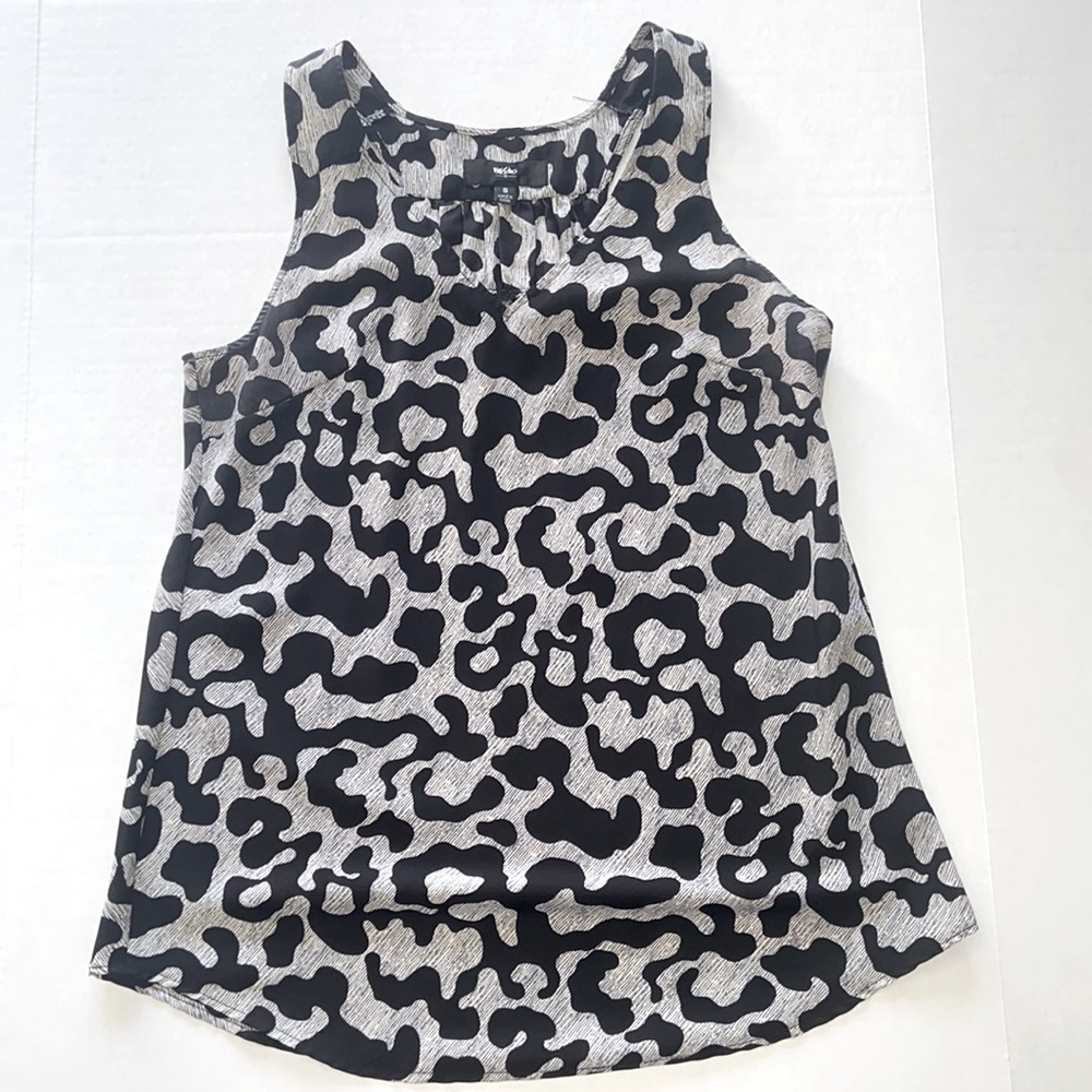 Racerback Black & Gray Blouse